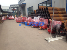 福瑞得機械激光整平機、座駕壓路機、手扶壓路機、大灌縫機等及時包裝發(fā)貨